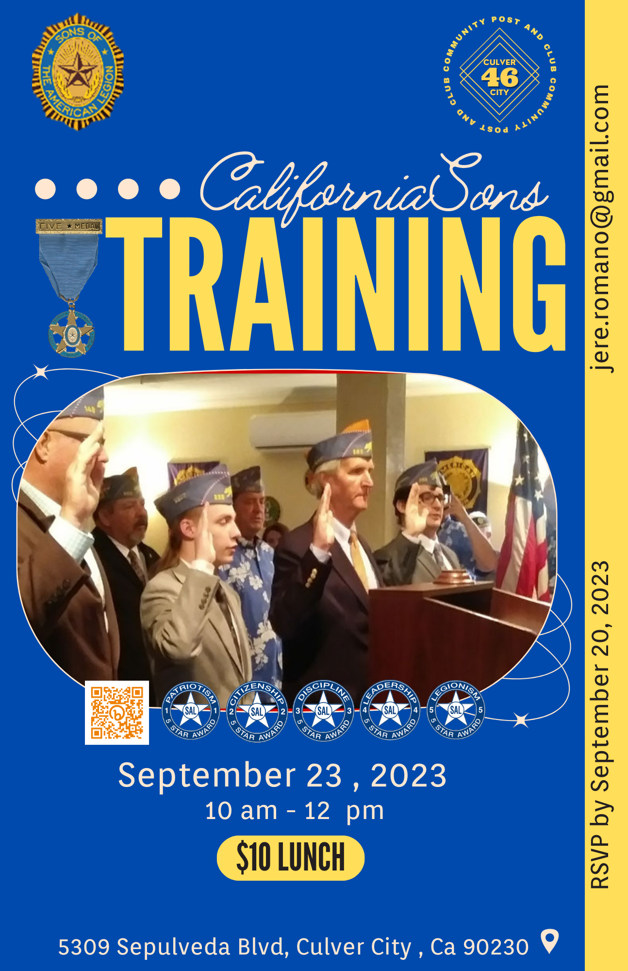 sons 5 start training September 23, 2023